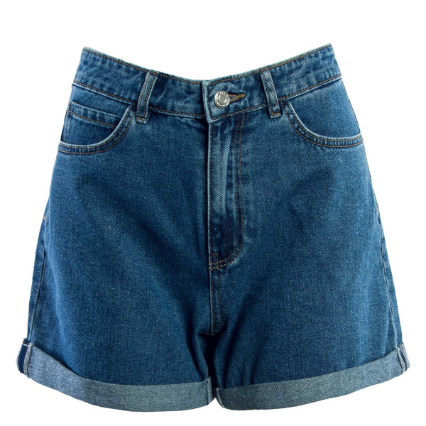 Damen Shorts - Vega HW Mom Denim - Medium Blue