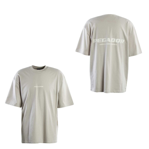 Herren T-Shirt - Colne Logo OS - Pearl Grey / Beige