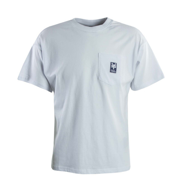 Herren T-Shirt - Initial Pocket - White