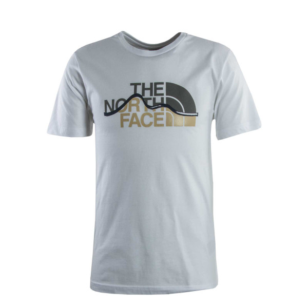 Herren T-Shirt - Mountain Line - White