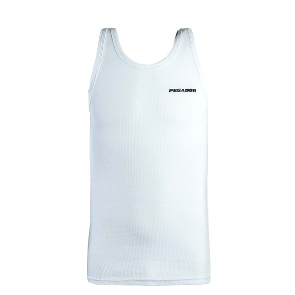 Herren Tank Top - Logo Rib Undershirt - White