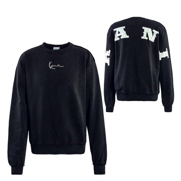 Herren Sweatshirt - Small Signature Distressed - Black