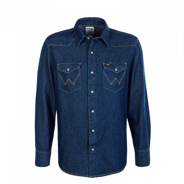 Blaues Herren Hemd Von Wrangler Online Kaufen Bodycheckhemd Langarm Hemden Bekleidung Manner Bodycheck