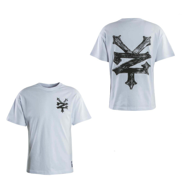 Herren T-Shirt - Aqua - White
