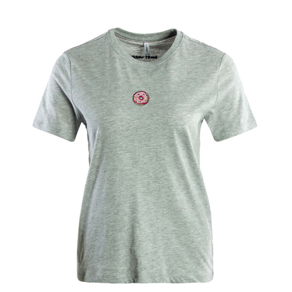 Damen T-Shirt - Foodie Life - Light Grey / Melange Donut