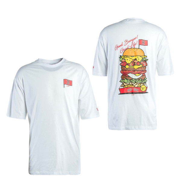 Herren T-Shirt - Burger Graphic - Losdod White / Black